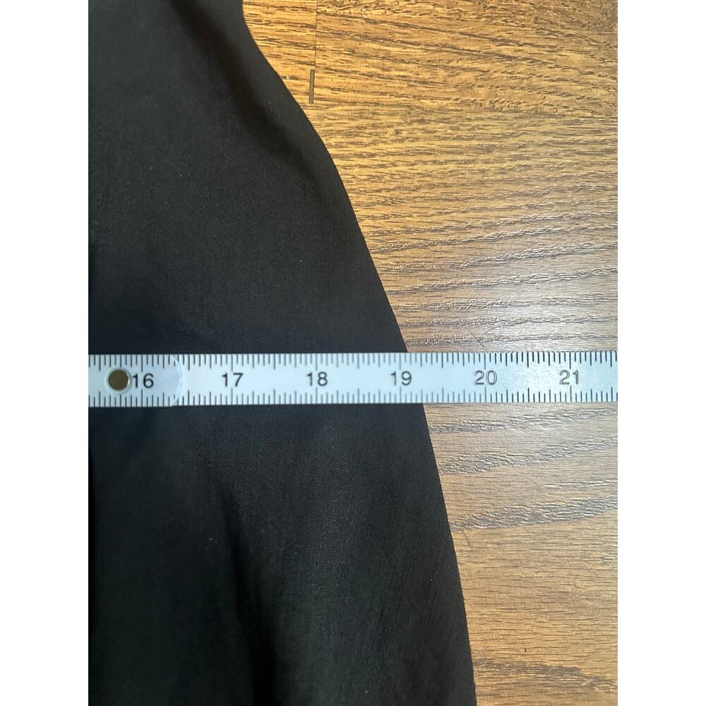 Black White Preppy Maxi Tiered Flowing Spaghetti Strap Small Sun Dress - Picture 9 of 10